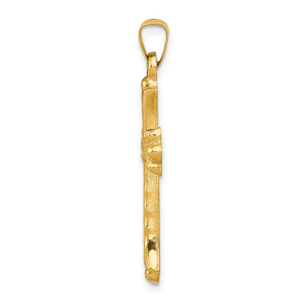Gold Fleur de lis Cross Pendant