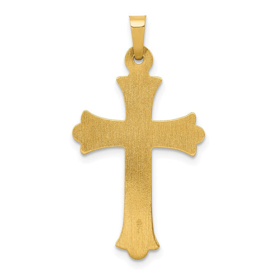 Gold Fleur de lis Cross Pendant