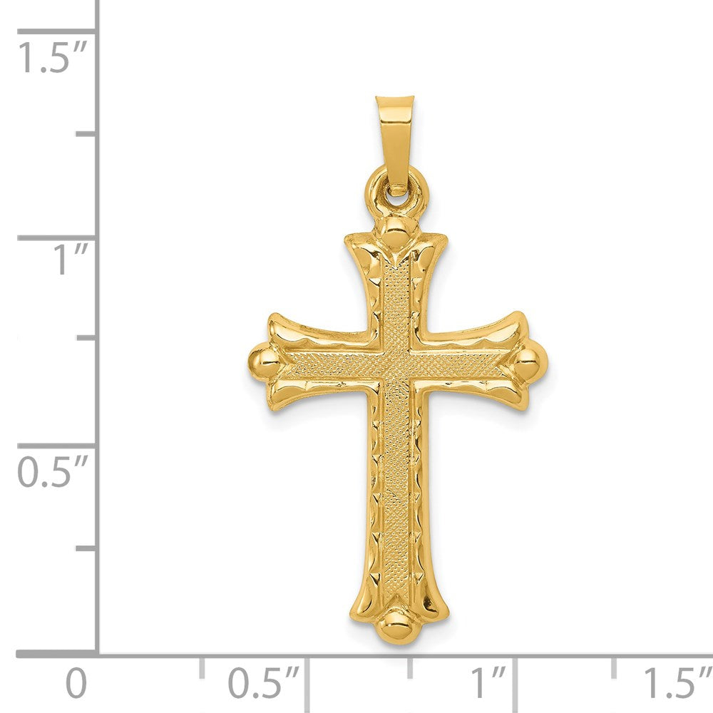 Gold Fleur de lis Cross Pendant