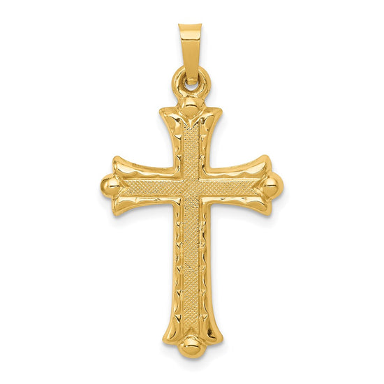 Gold Fleur de lis Cross Pendant