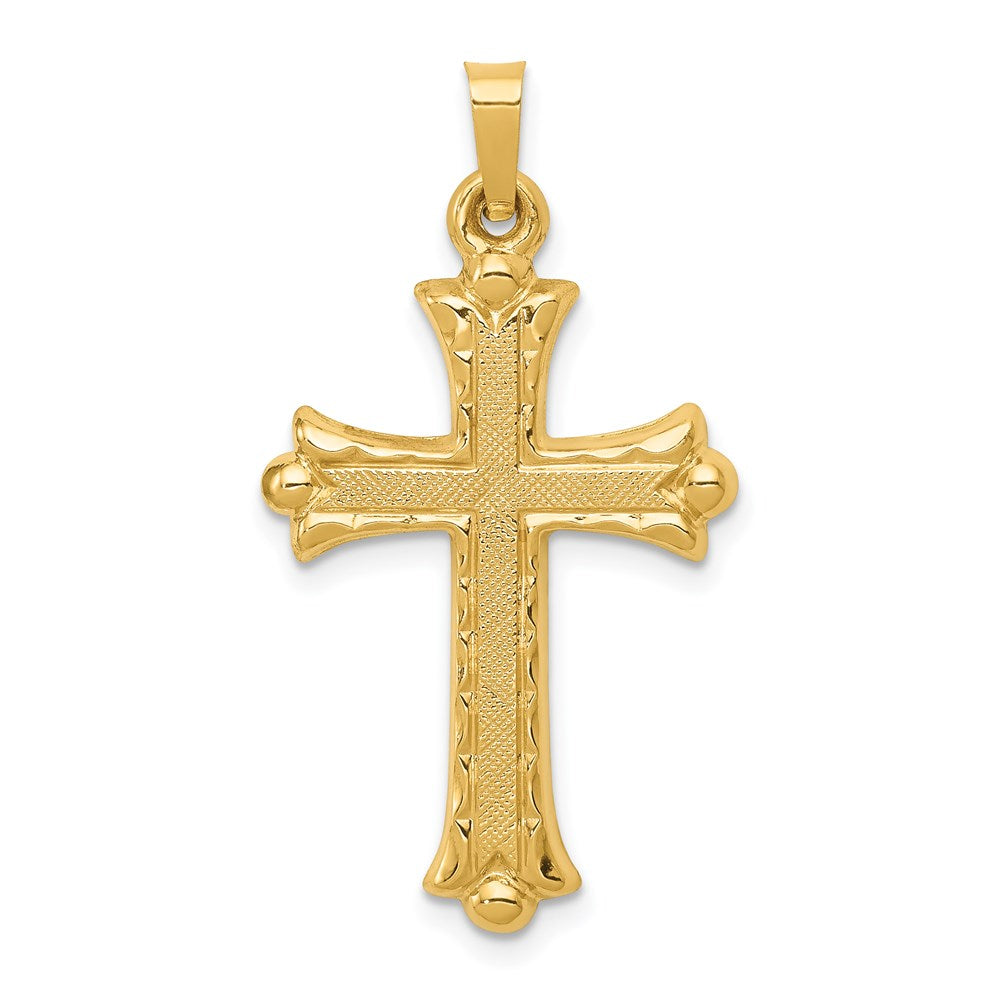 Gold Fleur de lis Cross Pendant