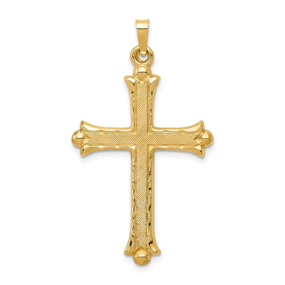 Gold Fleur de lis Cross Pendant