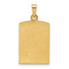 14K Polished and Satin Hollow Our Lady of Guadalupe Rectangular Pendant