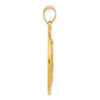 14k Polished and Satin Solid Miraculous Medal Plain Back Round Pendant
