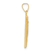 14k Polished and Satin Hollow Miraculous Medal Rectangular Pendant