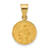 14k Polished and Satin Solid Our Guardian Angel Medal Pendant