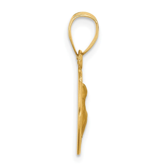 14k Polished and Satin St. Anthony Medal Pendant
