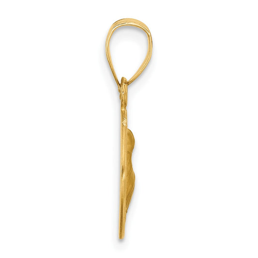 14k Polished and Satin St. Anthony Medal Pendant