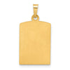 14K Polished and Satin Rectangular Hollow St. Christopher Medal Pendant