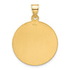 14k Polished and Satin Solid Large St Joseph Medal Round Pendant