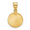14k Polished and Satin Solid St Jude Thaddeus Medal Round Charm