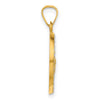 14K with White Rhodium Polished and Satin Hollow St. Jude Thaddeus Medal Round Charm