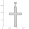 Gold Flat Etched Latin Cross Pendant
