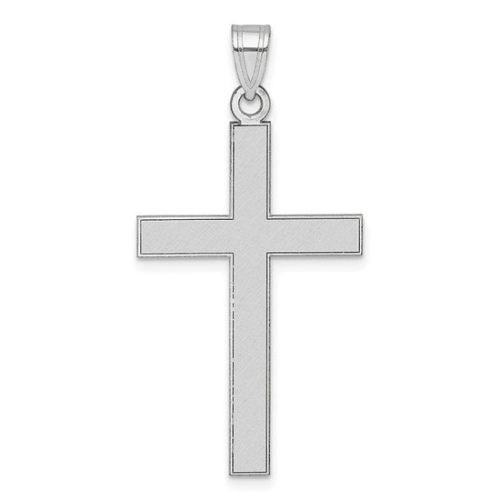 Gold Flat Etched Latin Cross Pendant