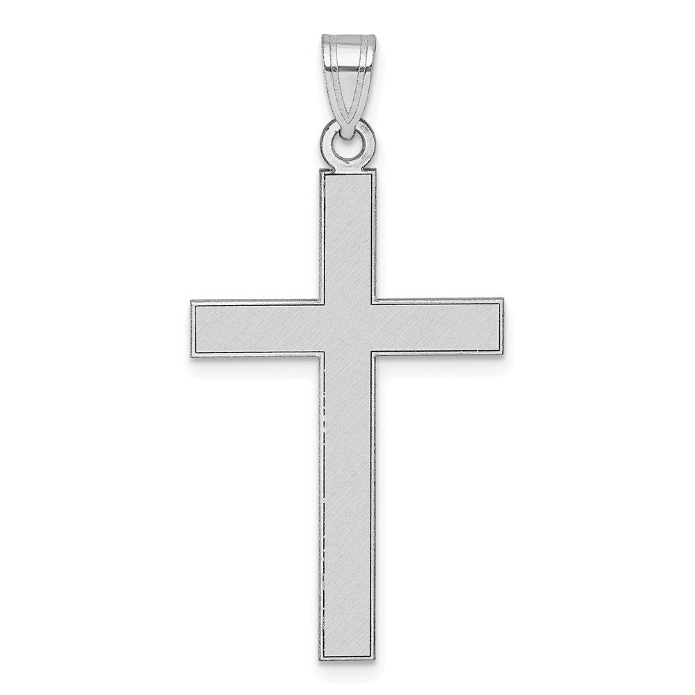 Gold Flat Etched Latin Cross Pendant