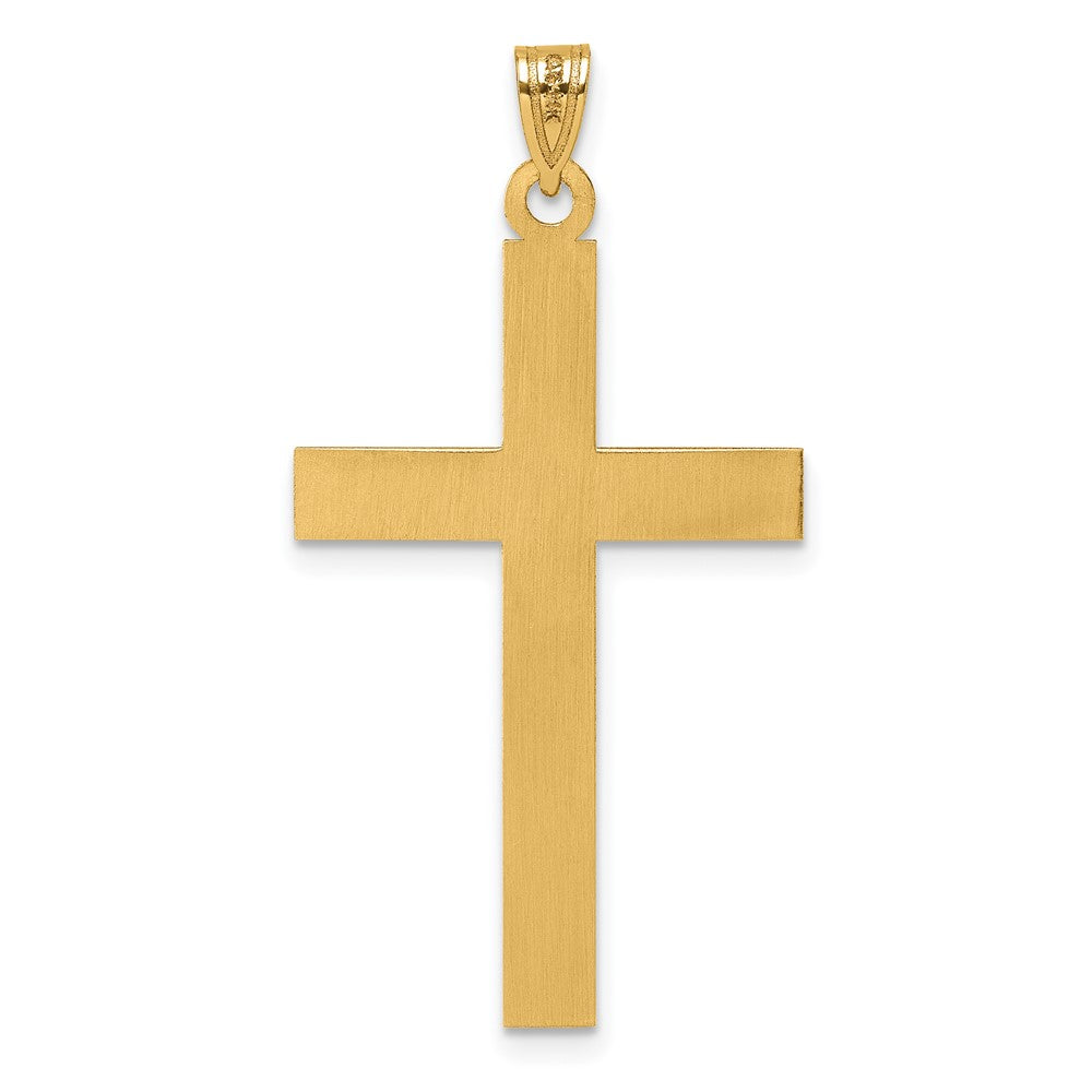 Gold Flat Laser Design Latin Cross Pendant