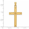 Gold Flat Laser Design Latin Cross Pendant