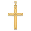 Gold Flat Laser Design Latin Cross Pendant