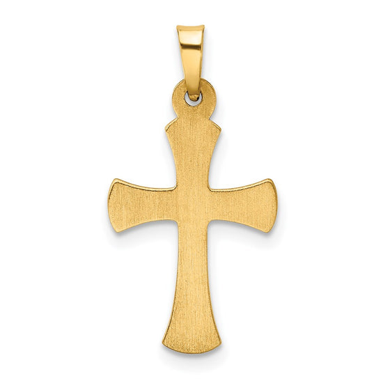 14k Hollow Cross Pendant