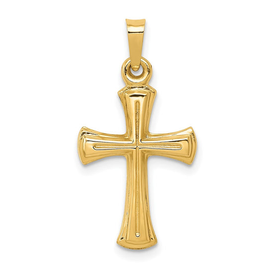 14k Hollow Cross Pendant