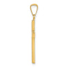 14k Diamond-cut Hollow Cross Pendant