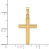 14k Hollow Cross Pendant