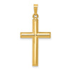 Gold Hollow Latin Cross Pendant