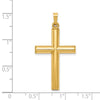 Gold Hollow Latin Cross Pendant