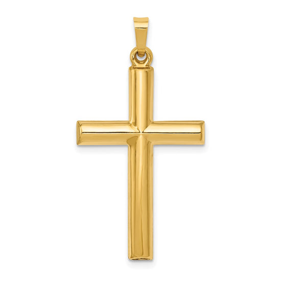 Gold Hollow Latin Cross Pendant