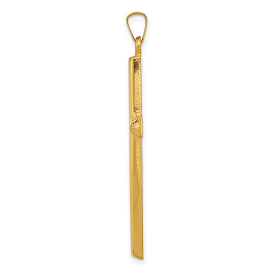 Gold Hollow Latin Cross Pendant