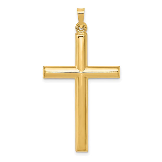 Gold Hollow Latin Cross Pendant