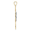 14k Two-tone Cara Vaca Crucifix Pendant