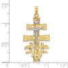 14k Two-tone Cara Vaca Crucifix Pendant