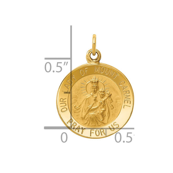 Gold Our Lady of Mt. Carmel Pendants