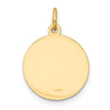14k Polished and Satin Solid Our Lady of Loreto Medal Round Charm