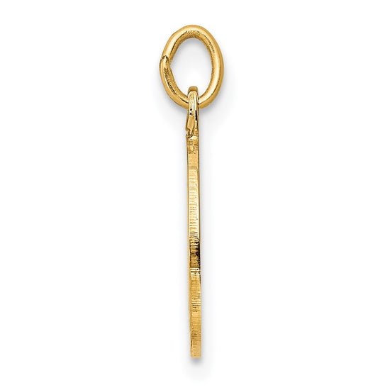 14k Polished and Satin Solid CONFIRMATION with Cross Charm