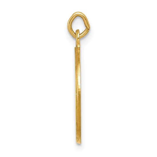 14k Polished and Satin Solid CONFIRMATION with Cross Charm