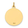 14k Polished and Satin Solid Saint John Medal Round Charm