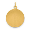 14k Polished and Satin Solid Mother Cabrini Medal Round Charm
