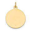 14k Polished and Satin Solid St John the Baptist Medal Round Pendant