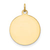 14k Polished and Satin Solid Saint Elizabeth Seton Medal Round Charm