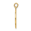 14k Polished and Satin Solid Saint Roch Medal Round Charm