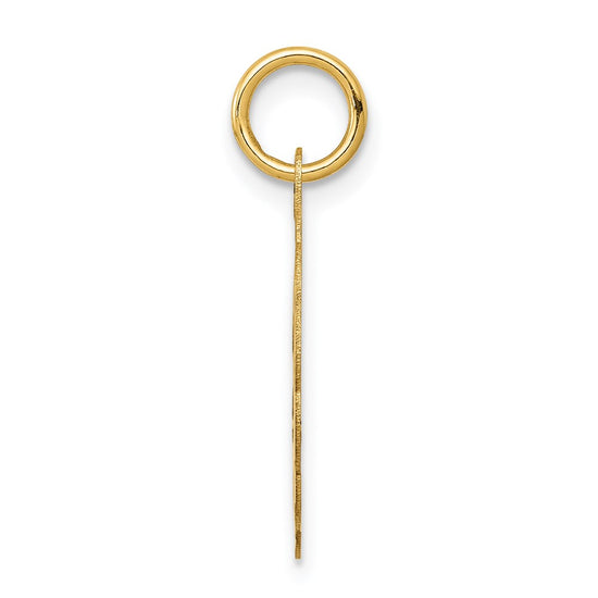 14k Solid Star of David Round Disc with Scalloped Edge Charm