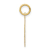 14k Solid Star of David Round Disc with Scalloped Edge Charm