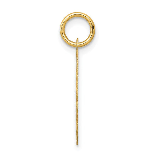 14k Solid Star of David Round Disc with Scalloped Edge Charm