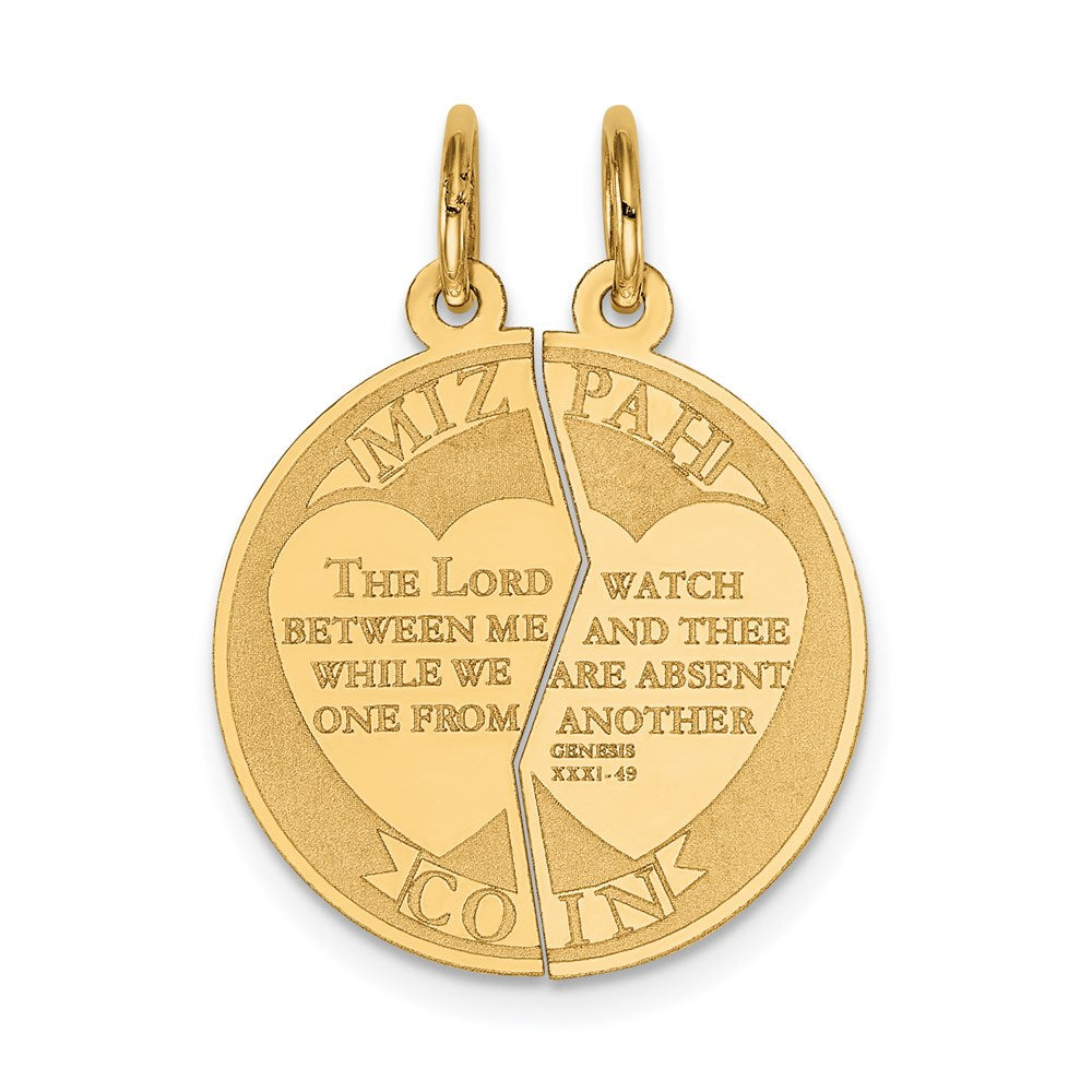 Gold Mizpah Pendants