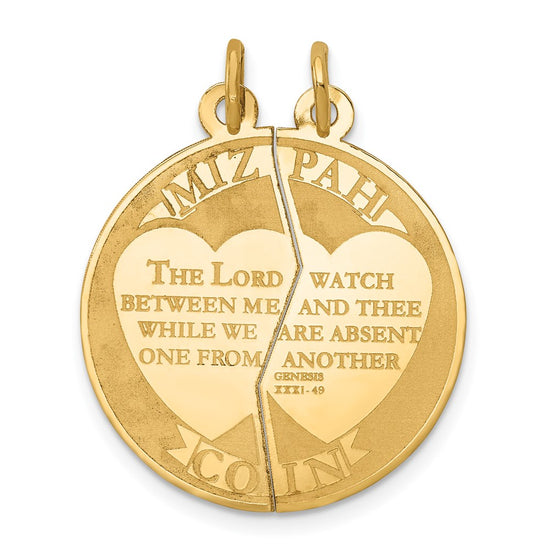 Gold Mizpah Pendants
