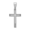 14k White Gold Laser Etched Cross Charm