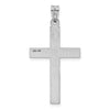 14k White Gold Laser Etched Cross Charm