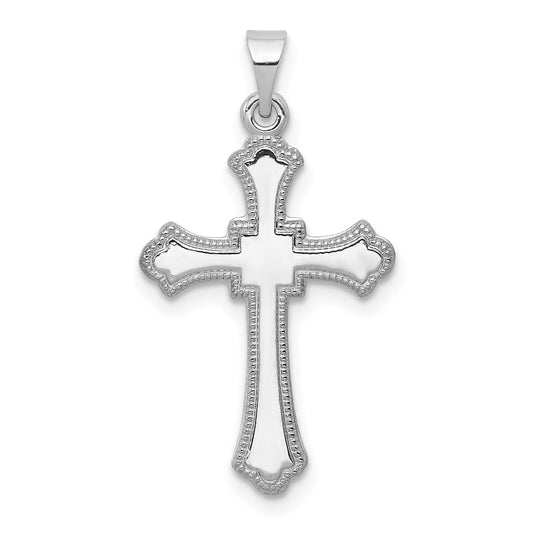 Gold Fleur de lis Cross Pendant